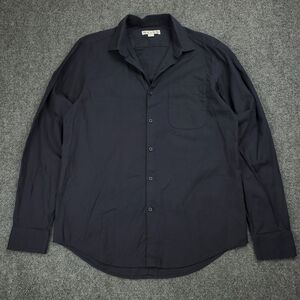 Reiss Oxford Shirt Mens Medium Black Button Up Casual Dress Cotton Pocket Preppy